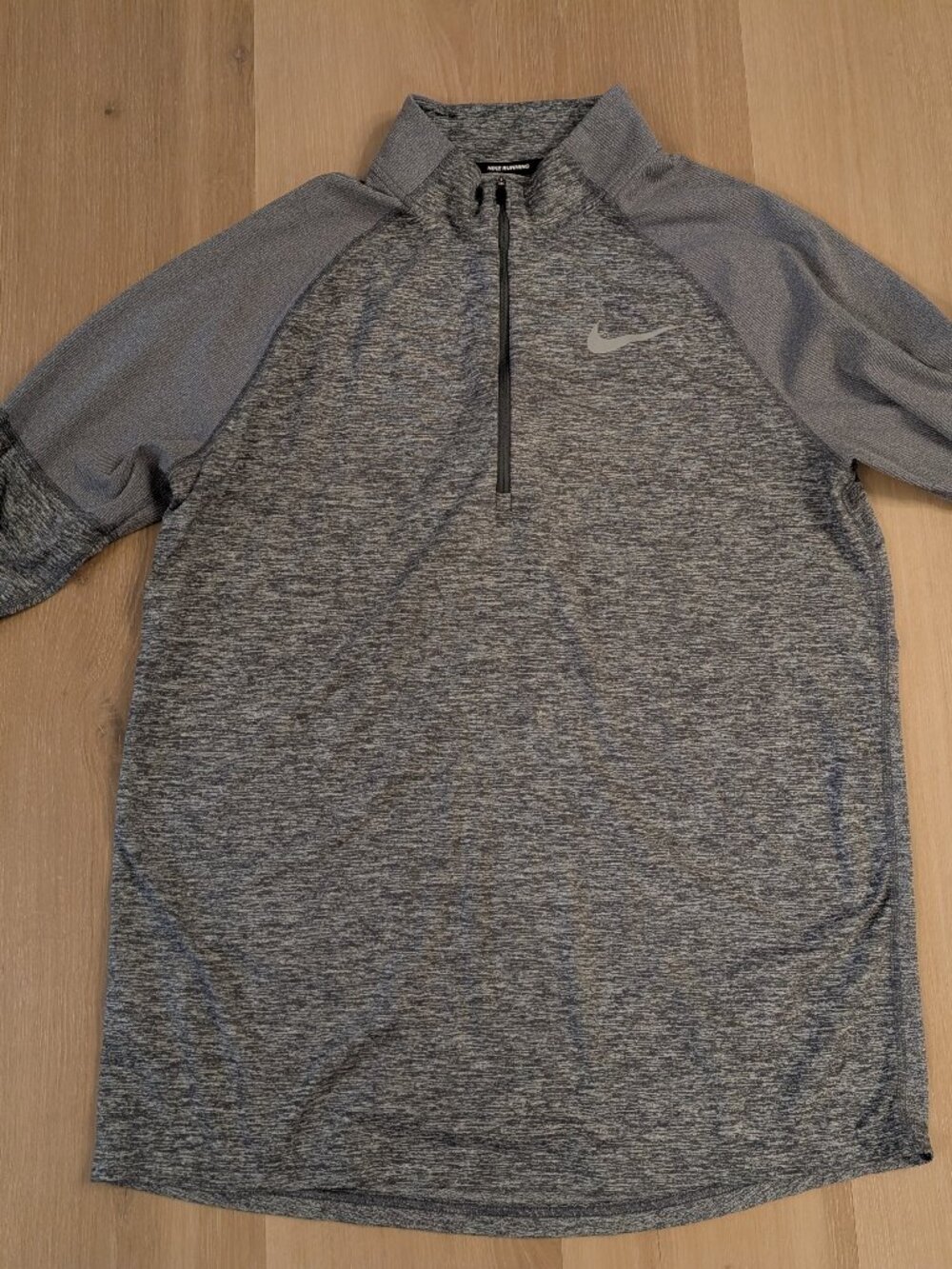 Nike Element Gray Heather Running Dri Fit 1/4 Zip Pullover Jacket Shirt Sz M